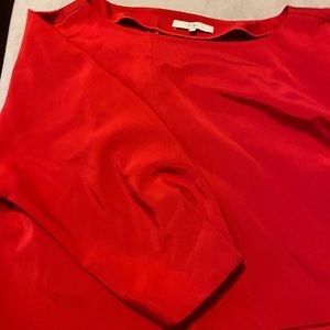 Tibi wide arm red top